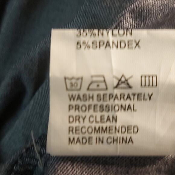 Love Highlight Blue Zip Denim 4 PocketJumpsuit L Utility Streetwear Casual Skate - Picture 9 of 9